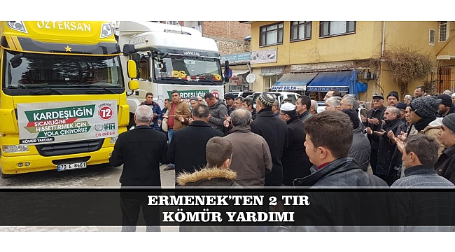ERMENEK’TEN 2 TIR KÖMÜR YARDIMI