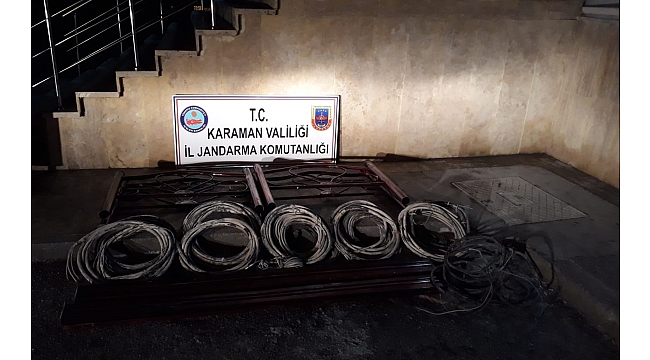 KARAMAN’DA KABLO HIRSIZLIĞI