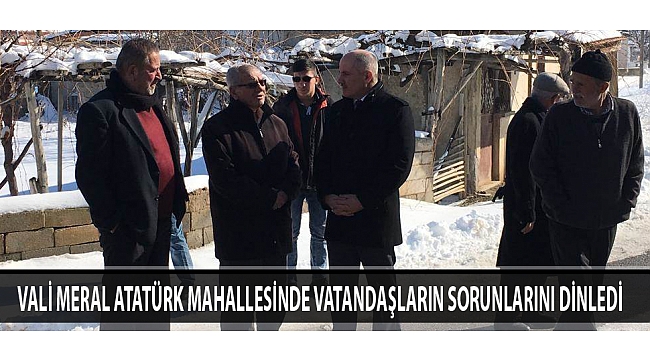 VALİ MERAL ATATÜRK MAHALLESİNDE VATANDAŞLARIN SORUNLARINI DİNLEDİ
