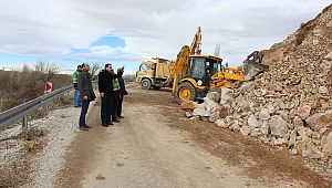 Ayrancı’daki yol çalışmaları yerinde incelendi
