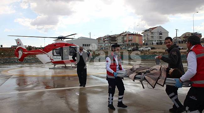 Hava ambulansı Zeynep bebek için havalandı