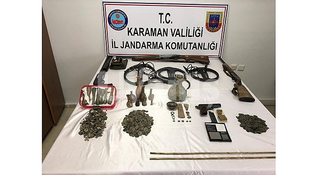 Karaman'da 2 Bin 465 Adet Tarihi Eser Ele Geçirildi