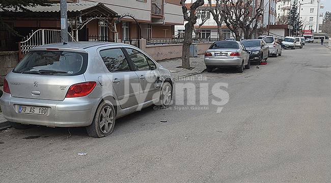 Karaman'da 6 Aracın Lastikleri Kesildi