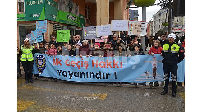 Karaman'da öncelik hayatın öncelik yayanın uygulaması başladı