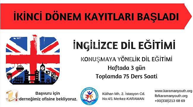 Karaman YOUTH Clup’tan İngilizce kursu