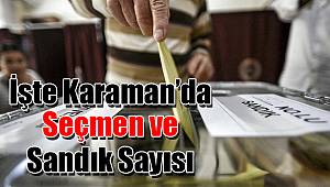İşte Karaman'da seçmen ve sandık sayısı