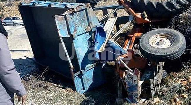 Karaman'da traktör devrildi: 2 ağır yaralı