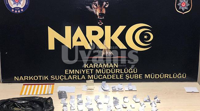 Karaman'da uyuşturucu operasyonu