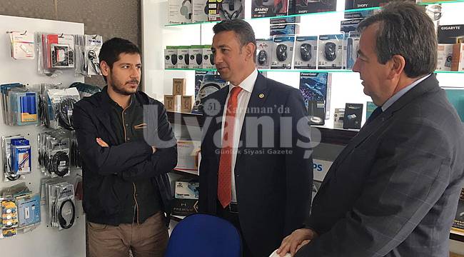 Vekil Ünver Karaman&#039;da esnaf gezdi