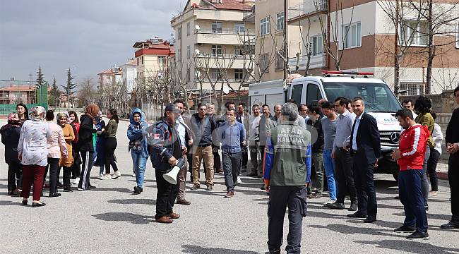 Afet bilinci eğitimi verildi