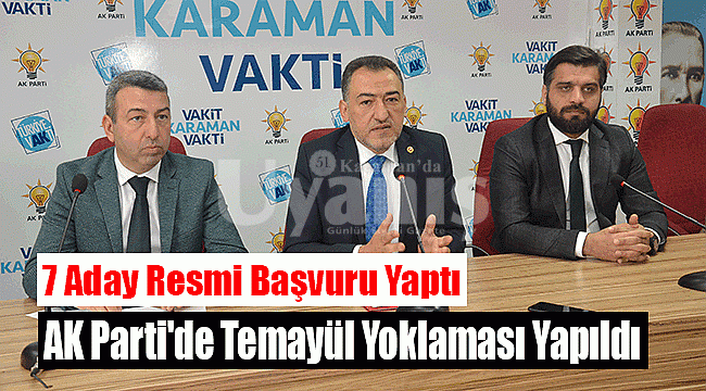 AK Parti'de temayül yoklaması yapıldı