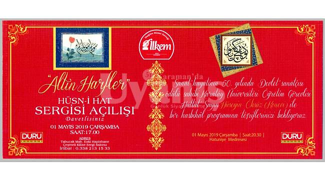 "Altın Harfler" Karaman'ı Aydınlatacak