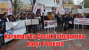 Karaman'da çocuk istismarı protestosu