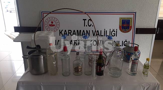 Karaman'da içki imalathanesine baskın
