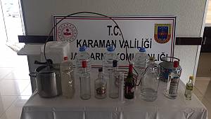Karaman'da içki imalathanesine baskın