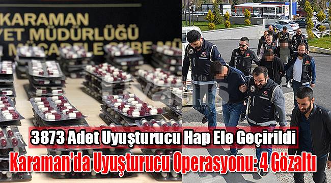 Karaman'da uyuşturucu operasyonu: 5 gözaltı