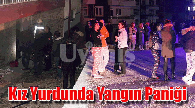 Kız yurdunda yangın paniği