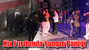 Kız yurdunda yangın paniği