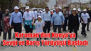 Sevgi ve barış yürüyüşü başladı