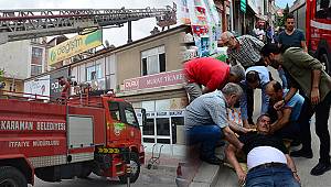 Karaman'da korkutan yangın