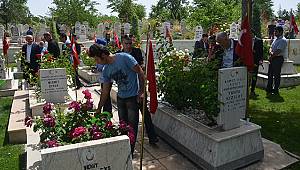 Karaman'da şehitlik ziyaret edildi