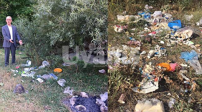 Başkan çöplere sitem etti