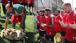Kamp öncesi kurban kesildi