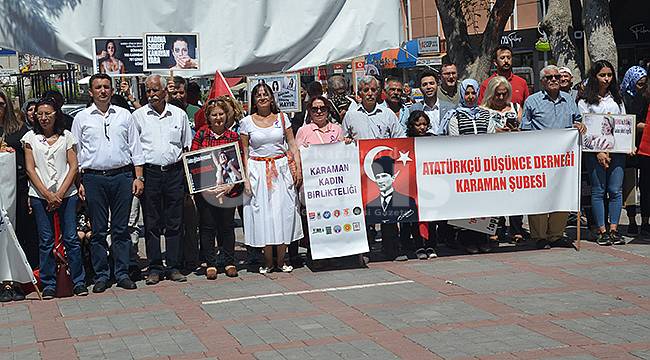 Karaman'da Emine Bulut için 'Ölmek istemiyoruz' eylemi