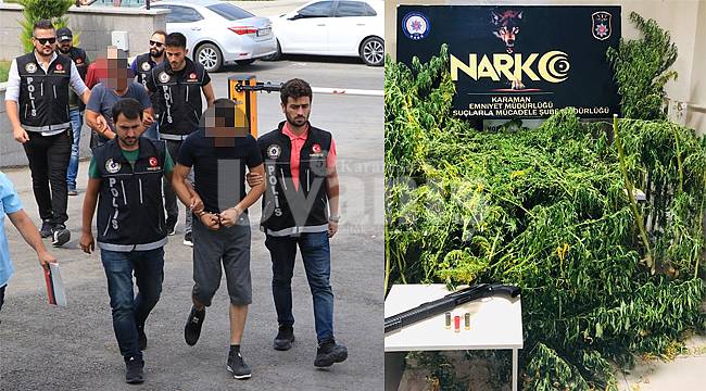 Karaman'da kilolarca uyuşturucu yakalandı