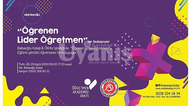 Babaoğlu Koleji ile ÖRAV işbirliği ile “birkeniki” projesi