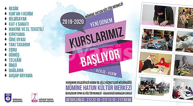 Hanımlar Lokalinde yeni dönem kurs kayıtları başlıyor