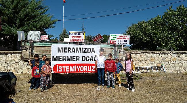Karalgazi Köyünde Mermer Ocağı Eylemi