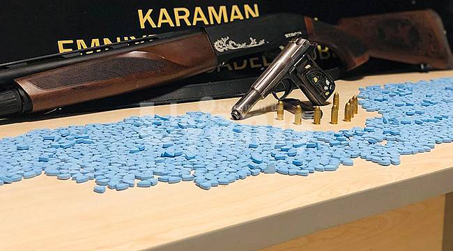 Karaman'da 2 bin ecstasy hap ele geçirildi