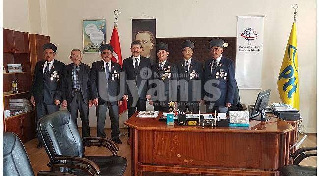 Gaziler Derneğinden PTT’ye Kutlama Ziyareti
