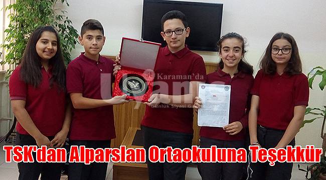 TSK&#039;dan Alparslan Ortaokuluna Teşekkür