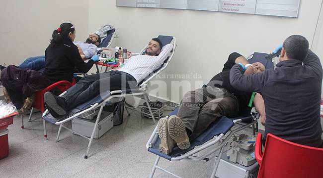 Karaman Devlet Hastanesi'nde kan bağışı kampanyası