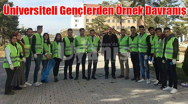 Üniversiteli gençlerden örnek davranış