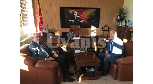 Vali Fahri Meral&#039;den İl Kültür Müdürü Yemiş&#039;e hayırlı olsun ziyareti