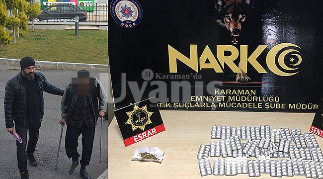Karaman'da Esrar ve Hap Ele Geçirildi
