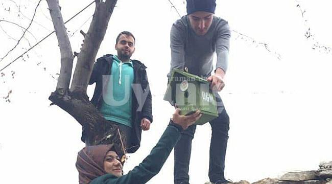 Öğrenciler doğadaki hayvanları unutmadı