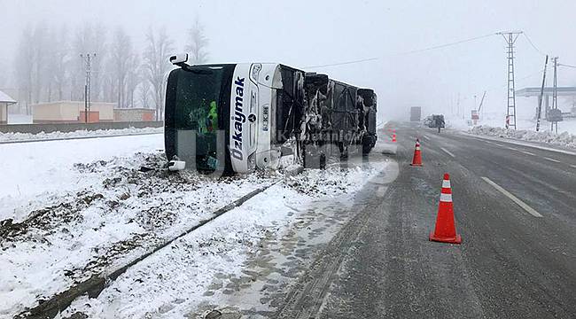 Sertavul'da otobüs devrildi!
