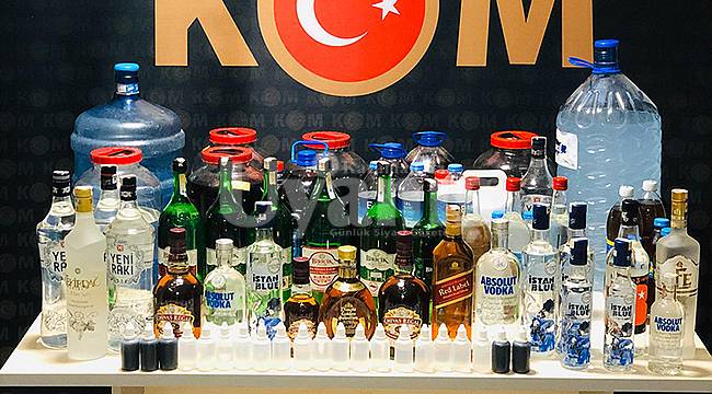 Karaman'da sahte içki operasyonu