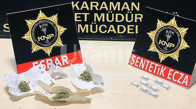 Karaman'da uyuşturucu operasyonu 3 gözaltı