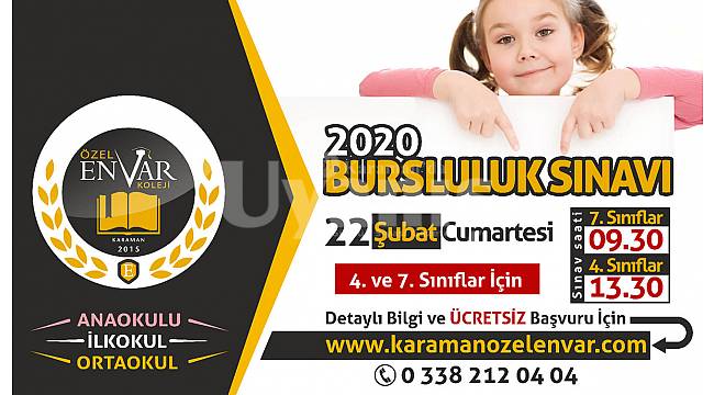 Envar Kolejinden Bursluluk Sınavı