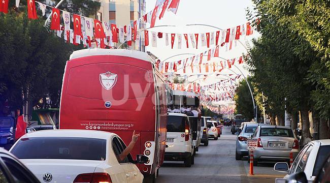 Karaman Belediyespor'dan şampiyonluk konvoyu