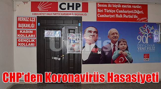 CHP'den koronavirüs hasasiyeti