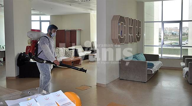Karaman Devlet Hastanesinde ilaçlama yapıldı