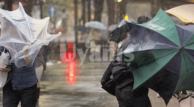 Karaman ve çevresinde fırtına bekleniyor