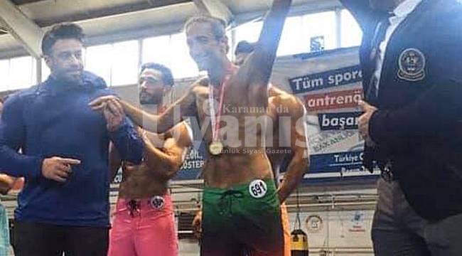 Karamanlı sporcudan altın madalya