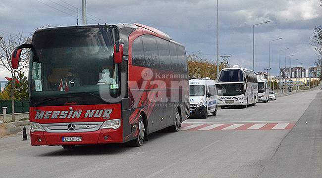 KKTC'den gelen 141 kişi Karaman'da yurda yerleştirildi